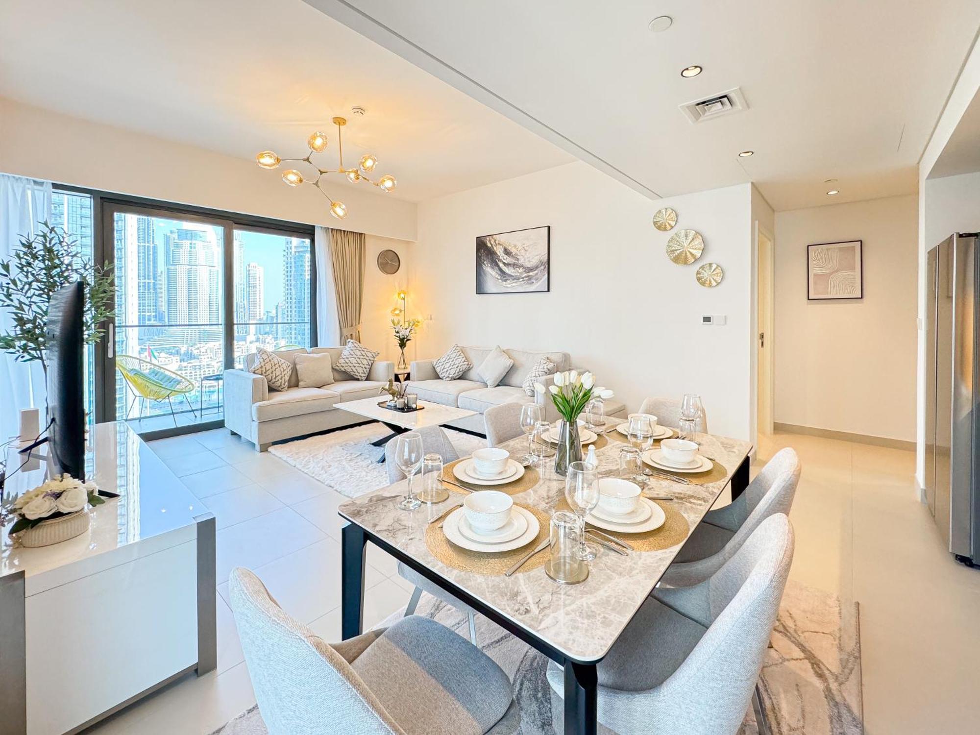 In First Class At Downtown By 2nd Home, - 2br - Burj Khalifa View Dubai